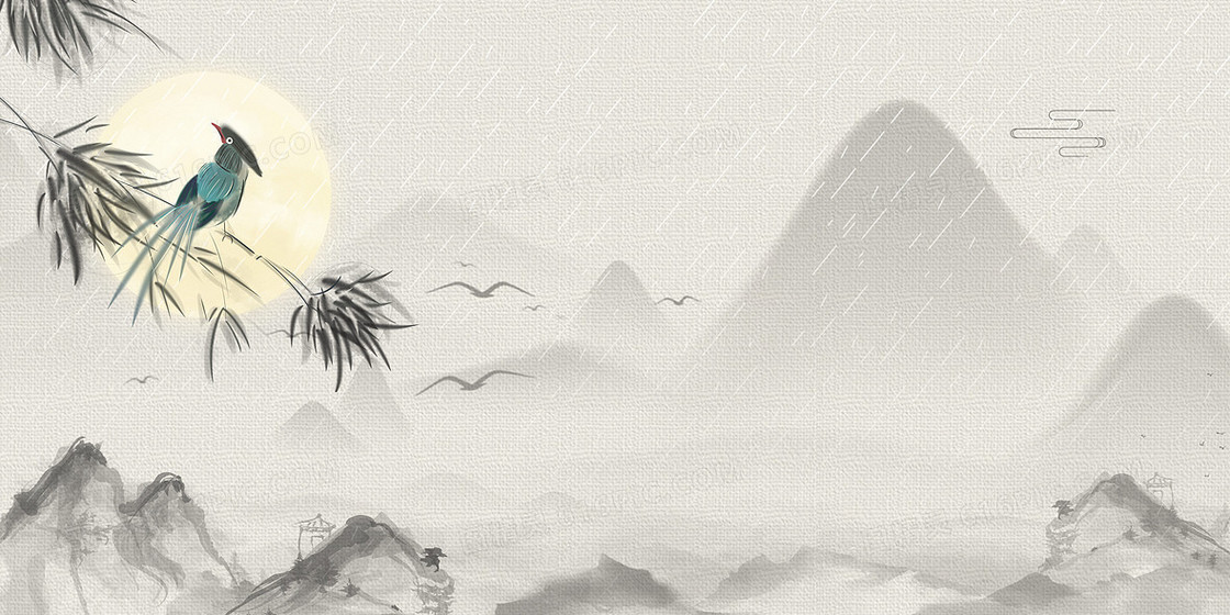 中国风二十四节气之谷雨背景