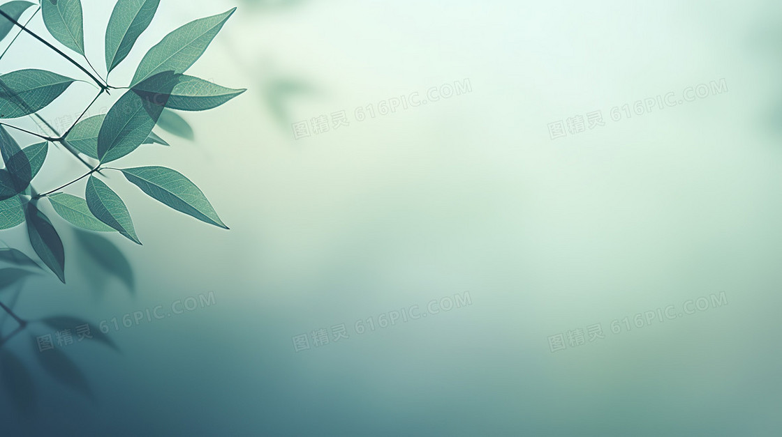 弥散风植物花卉小清新模糊纹理背景