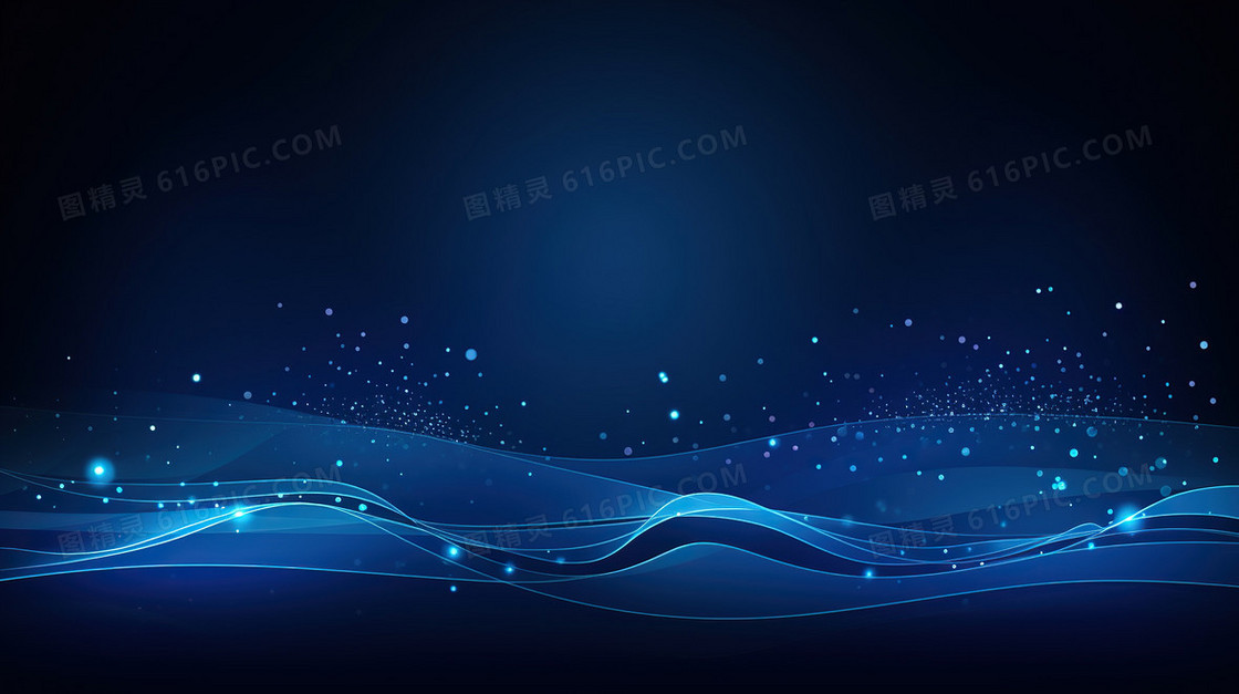 蓝色商务科技线条渐变企业宣传背景
