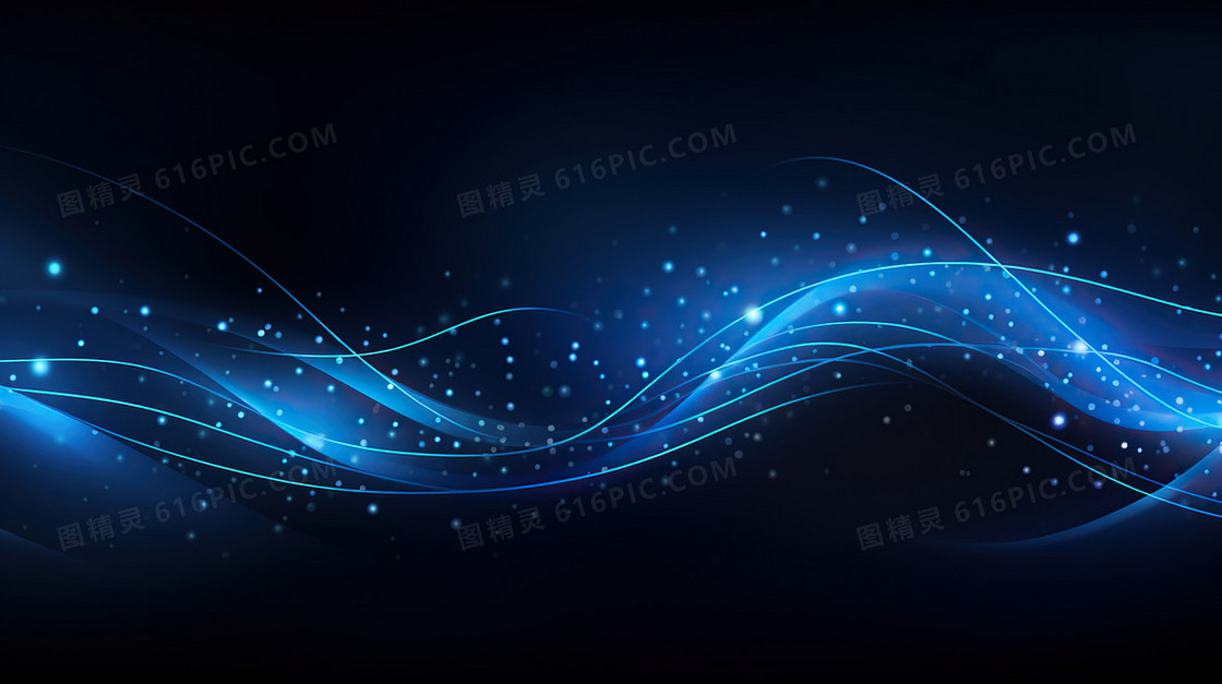 蓝色商务科技线条渐变背景