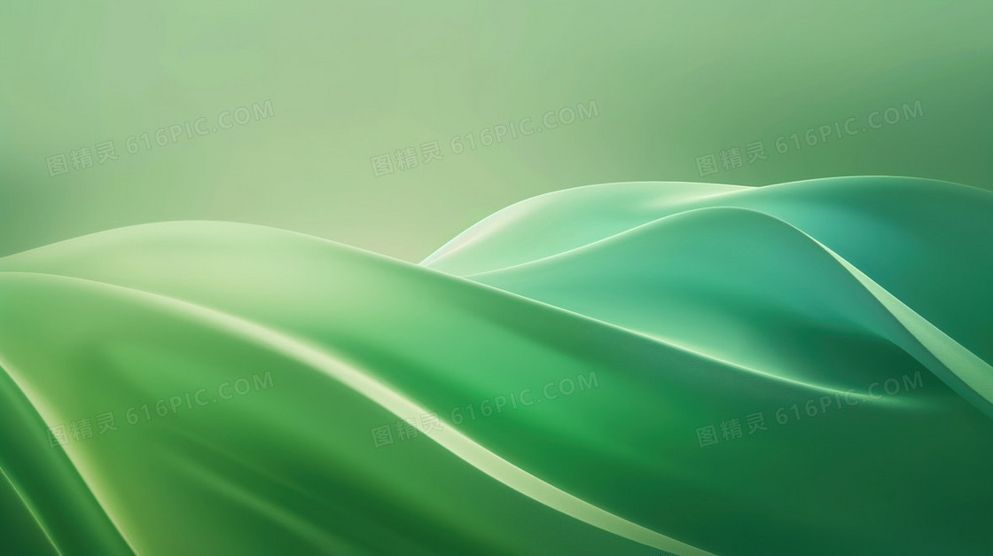 绿色简约起伏曲线纹理质感背景