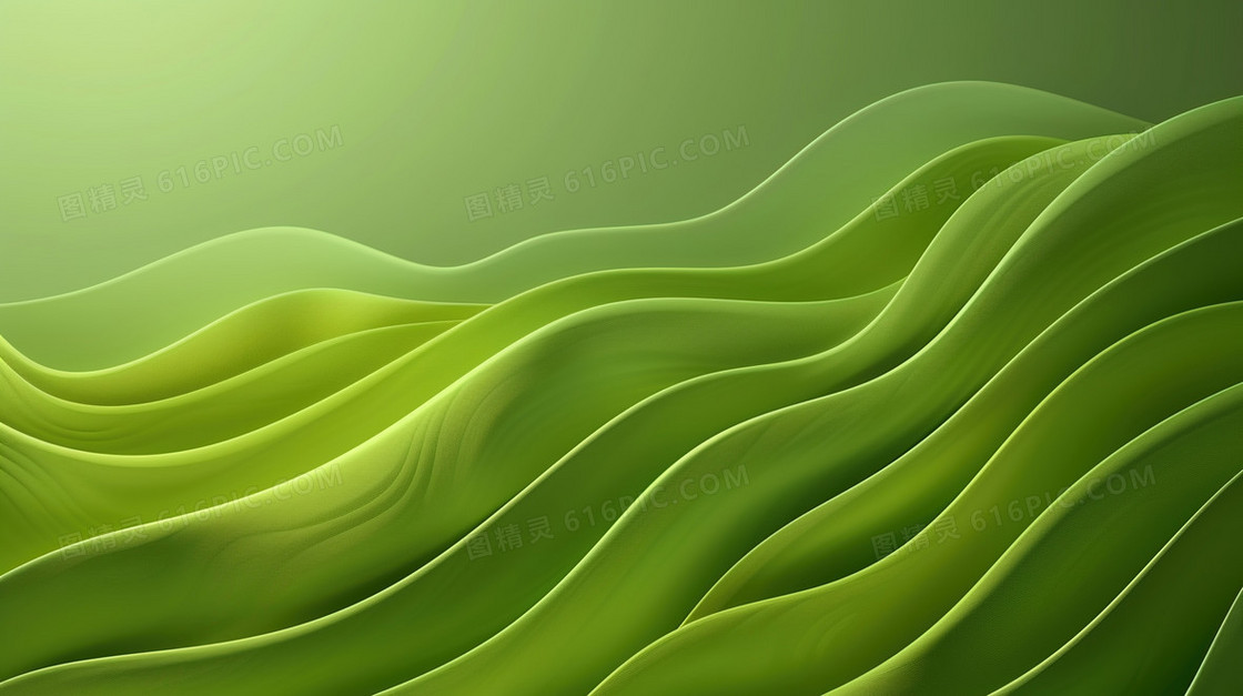 绿色简约起伏曲线纹理质感背景