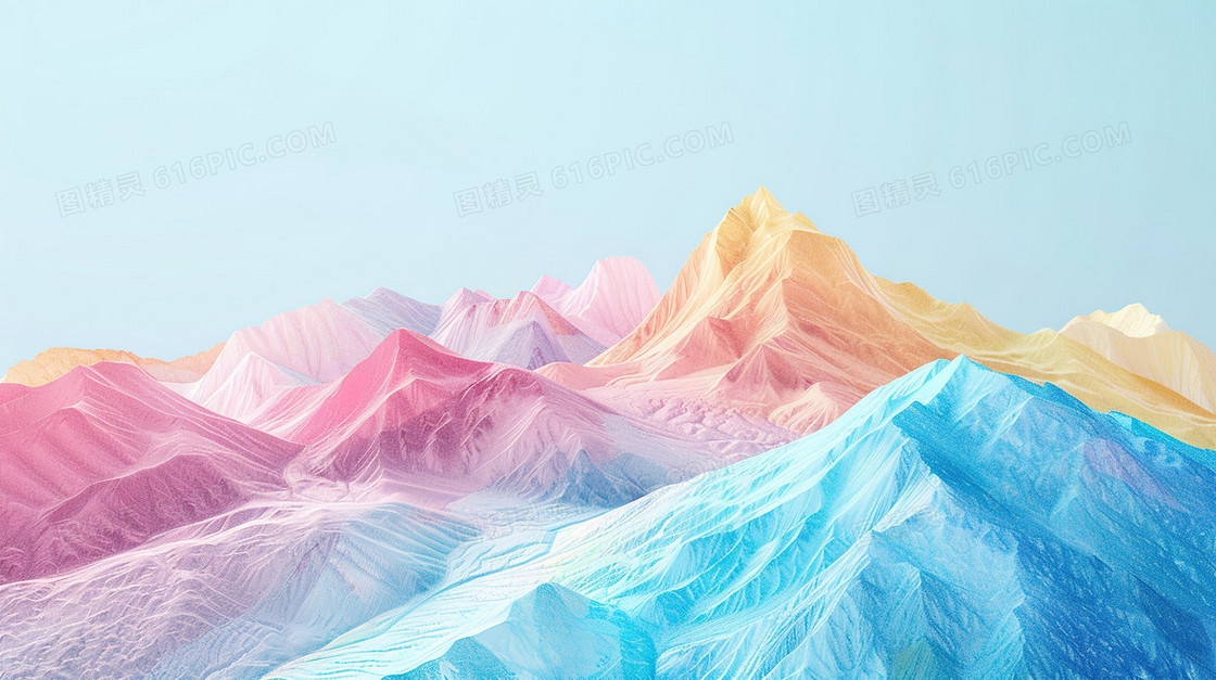 彩色变幻山峰纹理背景
