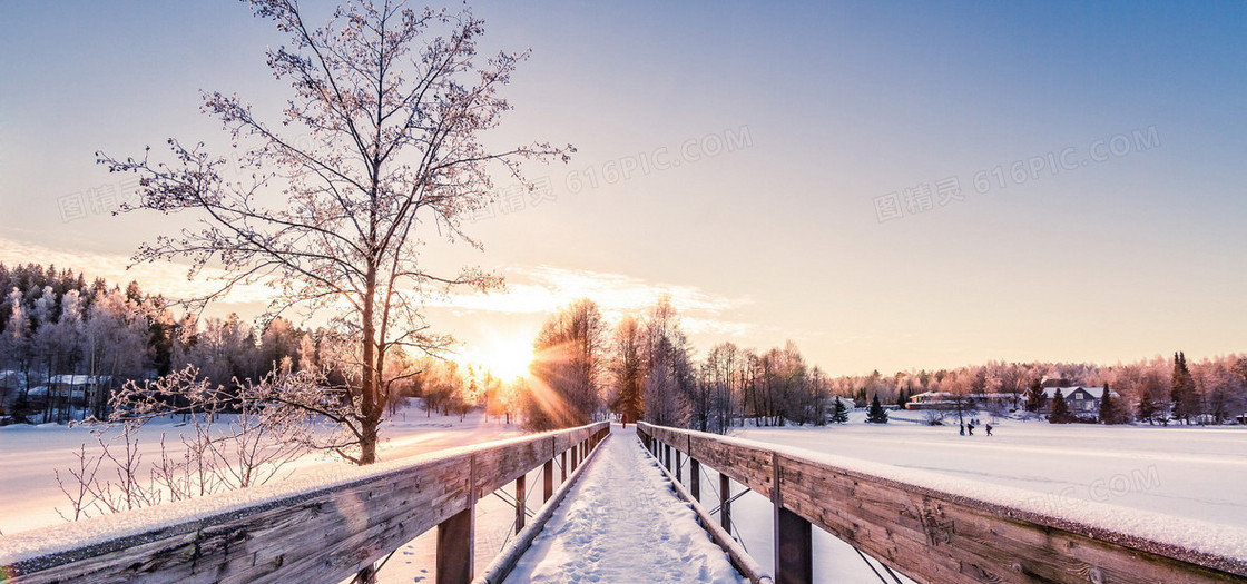 雪地淘宝背景