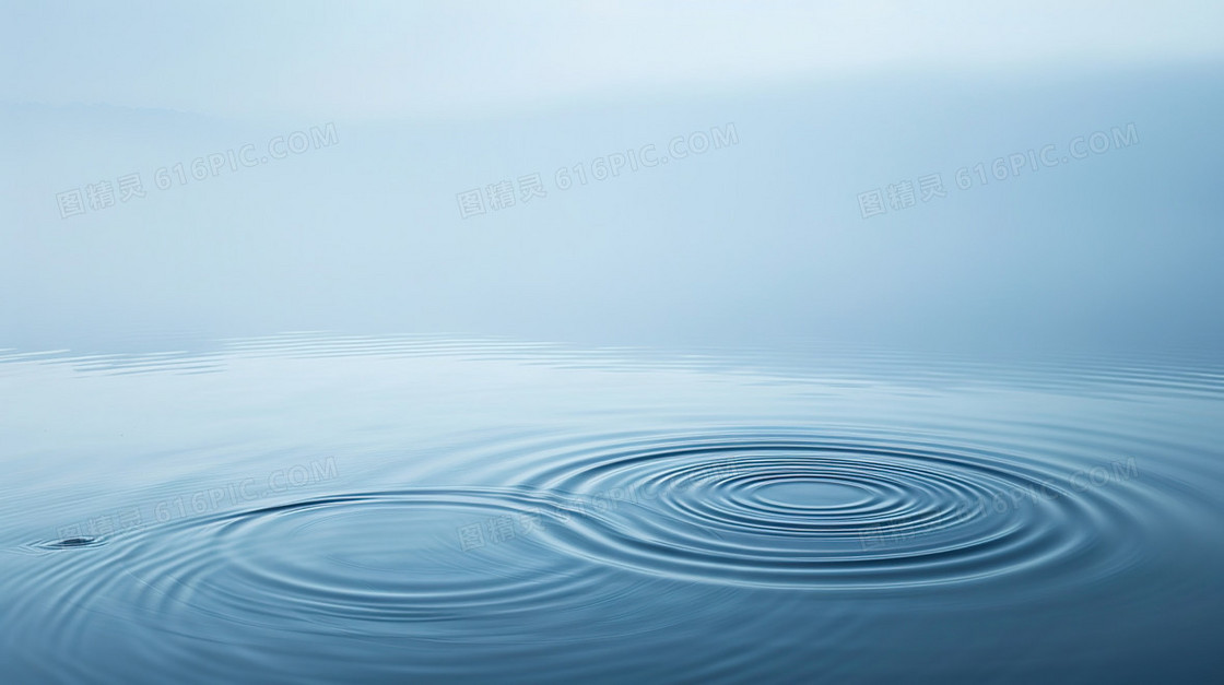 蓝色水面水纹简约质感背景