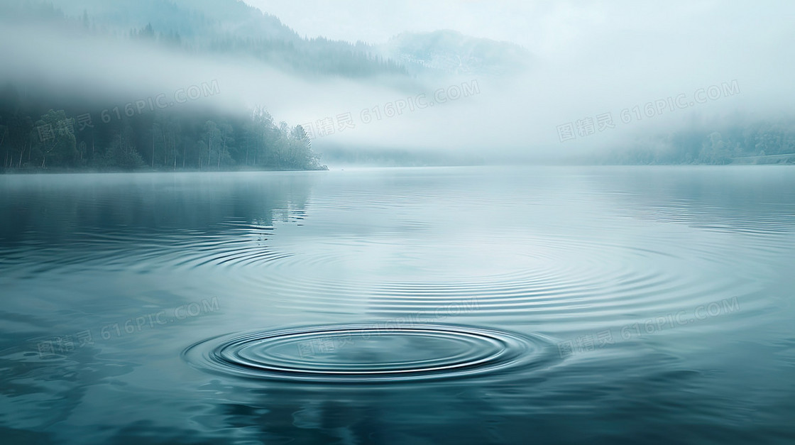 蓝色液体水面水纹纹理背景