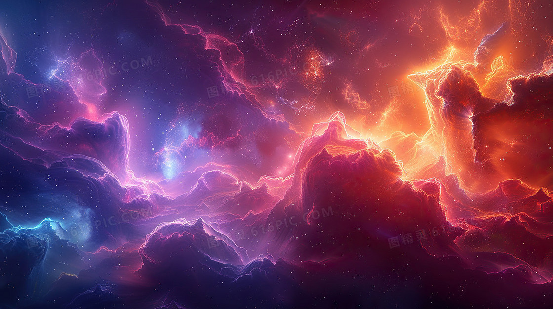 彩色渐变星空背景