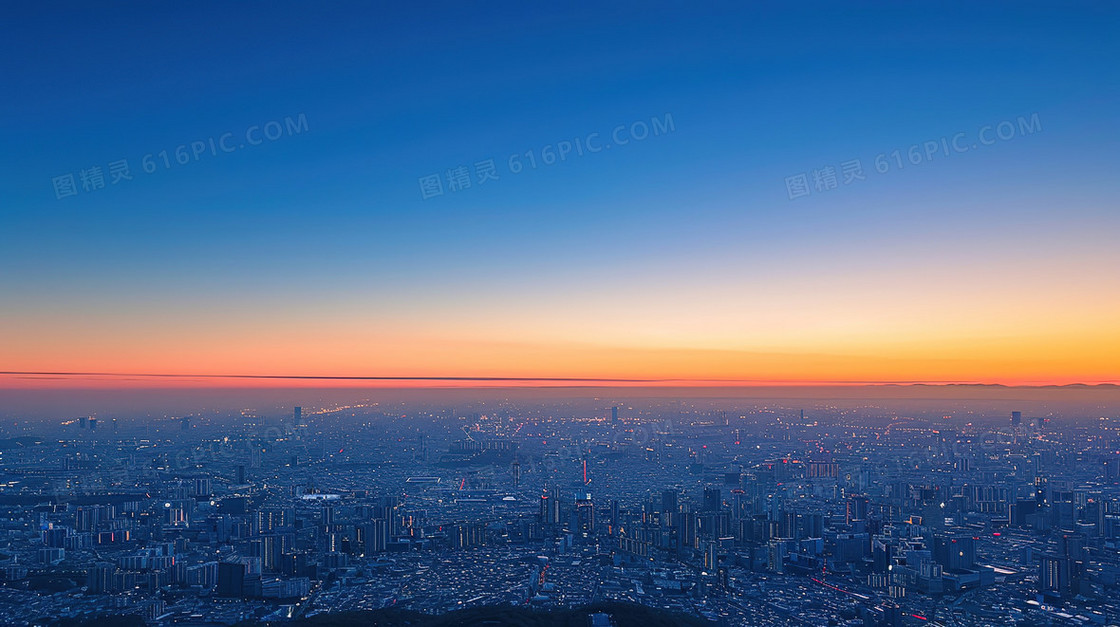 城市自然风景日出风景背景