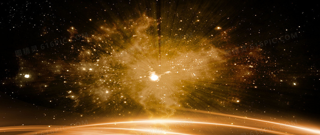 黄色浪漫星空背景图