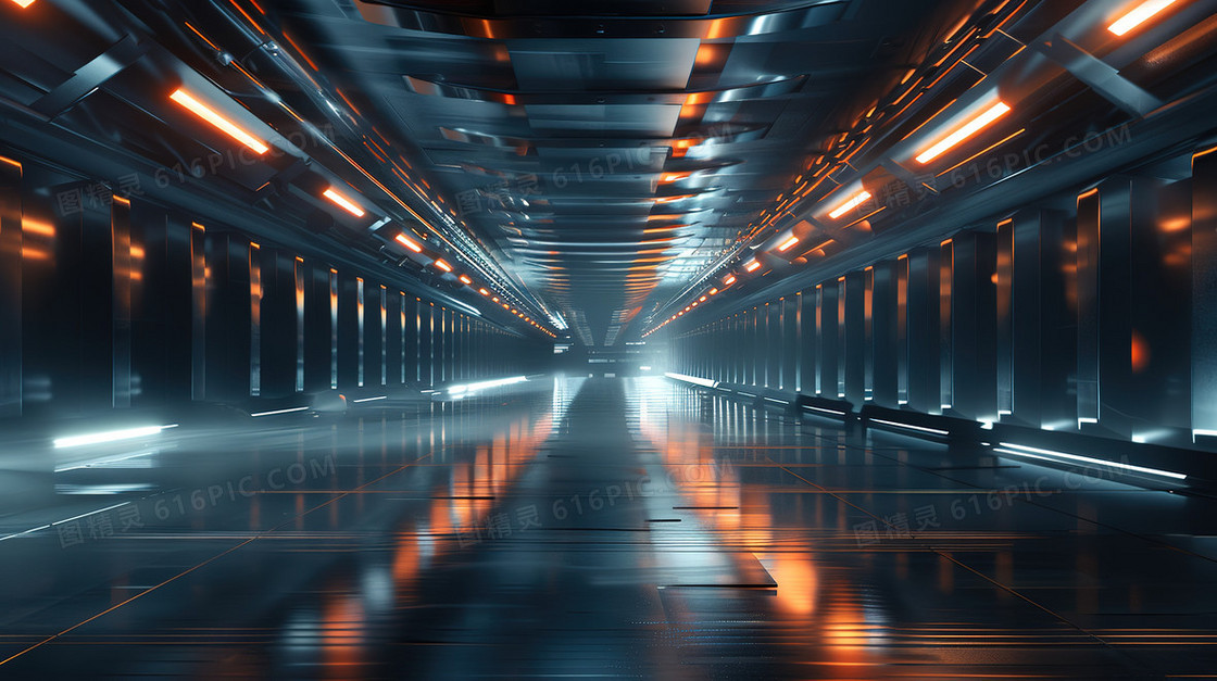 大气科技感隧道背景