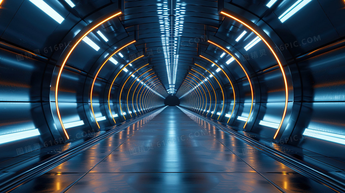 大气科技感隧道背景