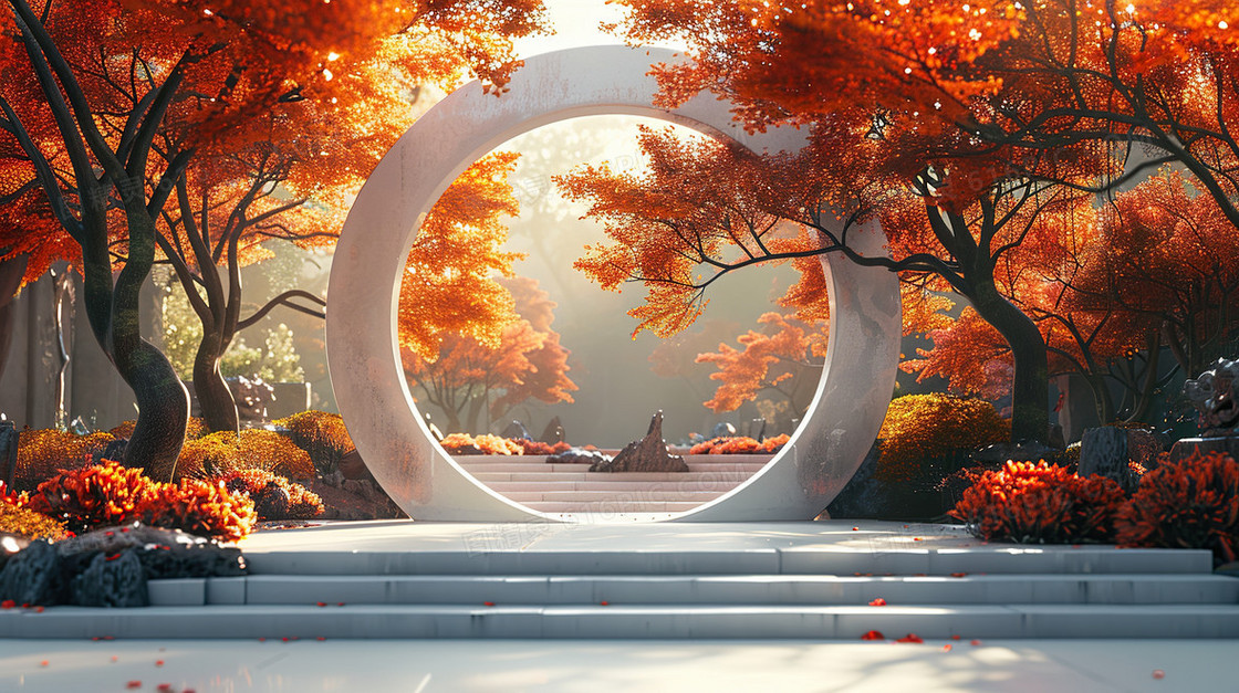 大气秋日空间背景