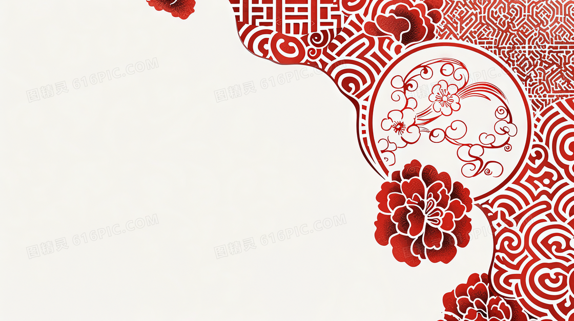 简约中式花纹背景