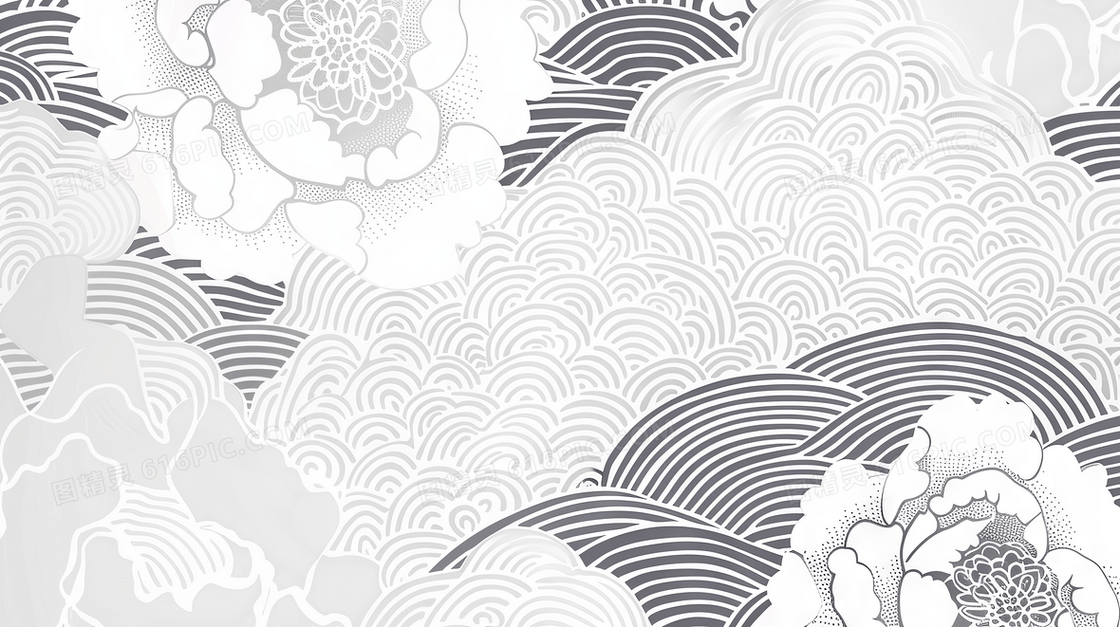 简约中式花纹背景