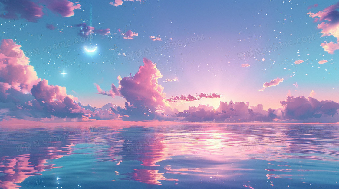 简约唯美梦幻天空背景