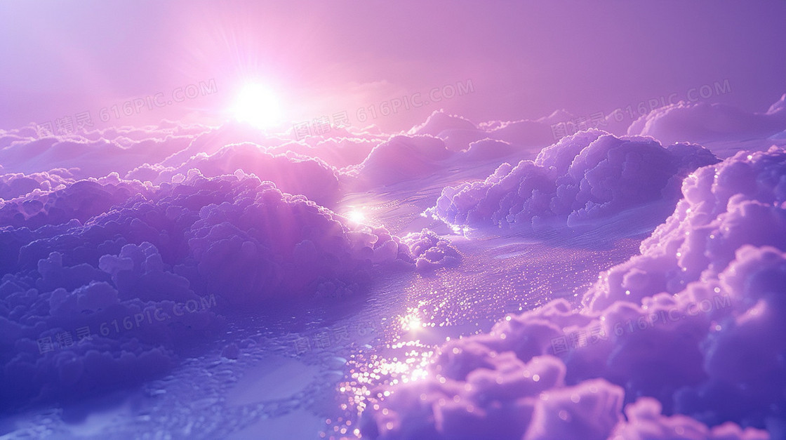 简约紫色天空背景