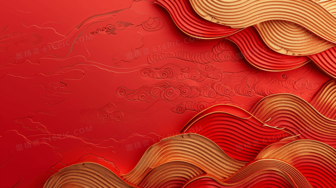 中国风层次感底纹背景