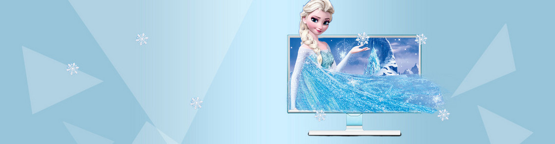 蓝色白雪公主液晶电视