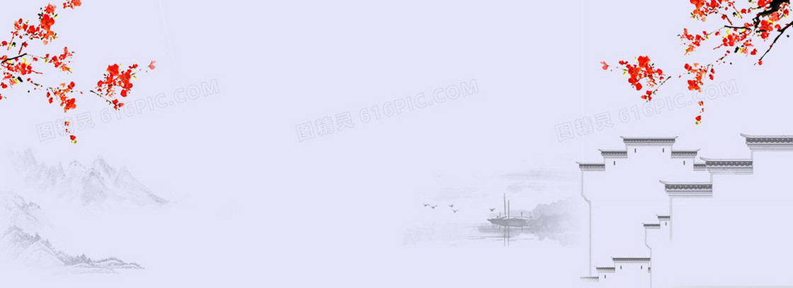 水墨美景背景