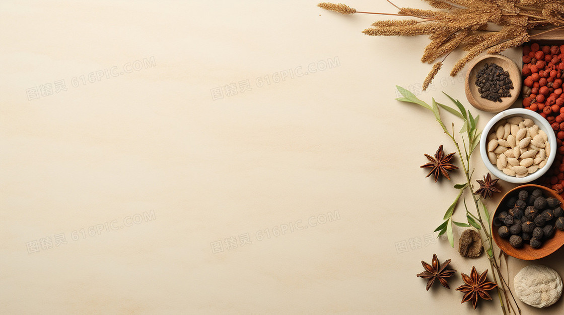 中国风留白茶艺简约背景