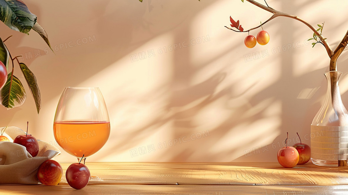 简约梅子酒简约背景