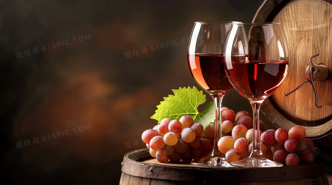 红色葡萄酒酒水简约背景