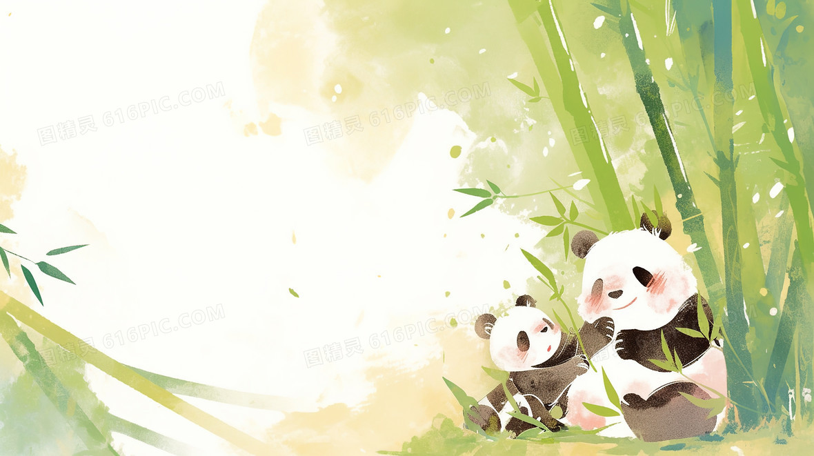 熊猫卡通壁纸
