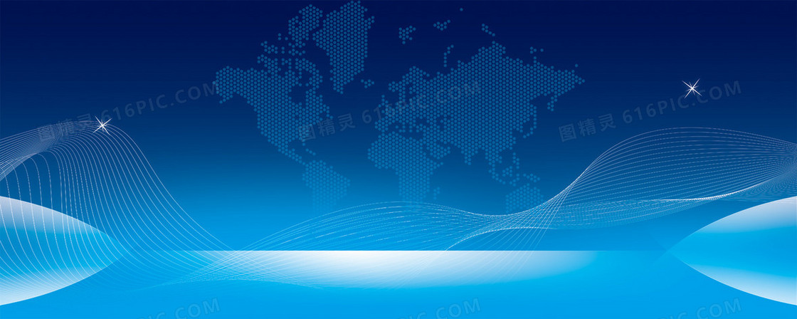 蓝色科技地图背景banner