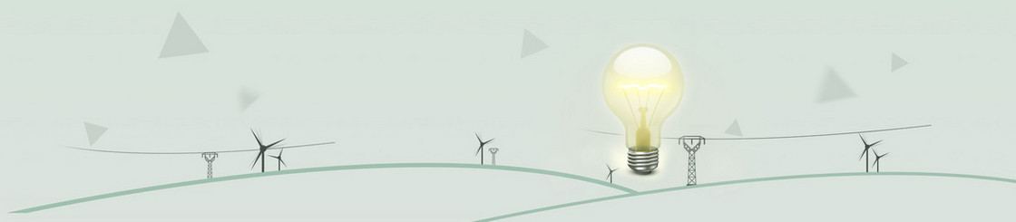 科技风力发电灯泡背景banner