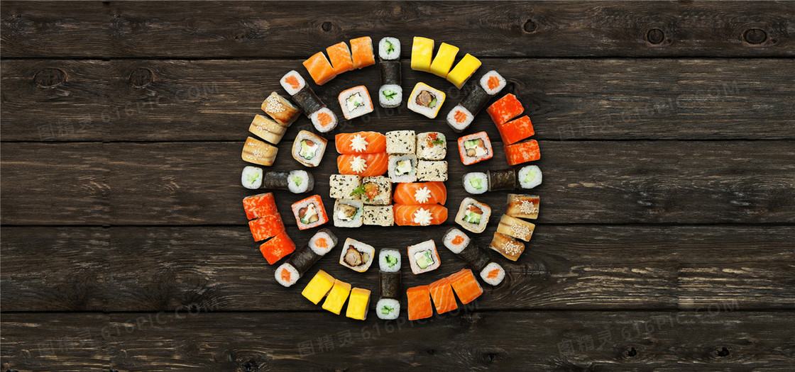 圆环日本寿司美食海报