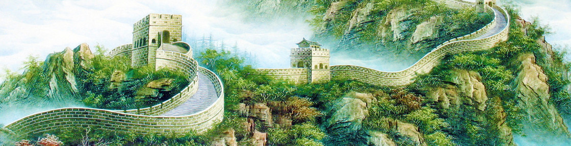 万里长城海报banner背景