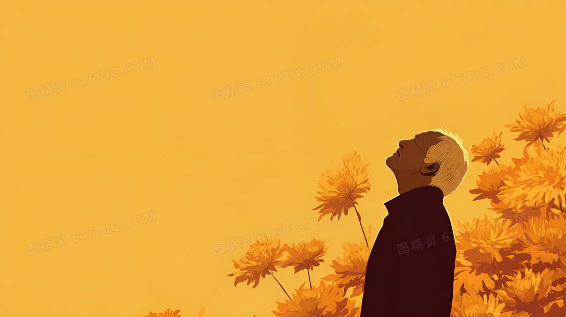 简约风重阳节背景