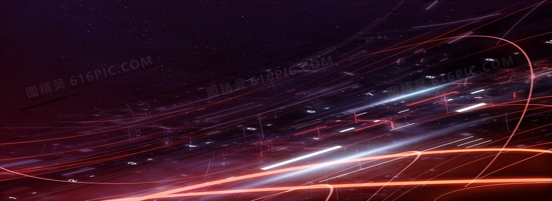 绚丽线条banner背景
