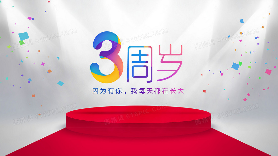 周岁舞台海报背景