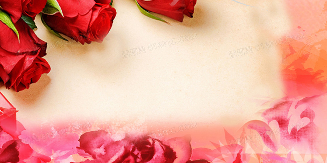 三八妇女节玫瑰花海报背景素材