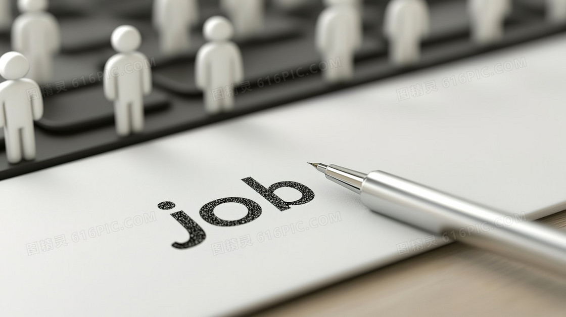 3D风格JOB字母背景