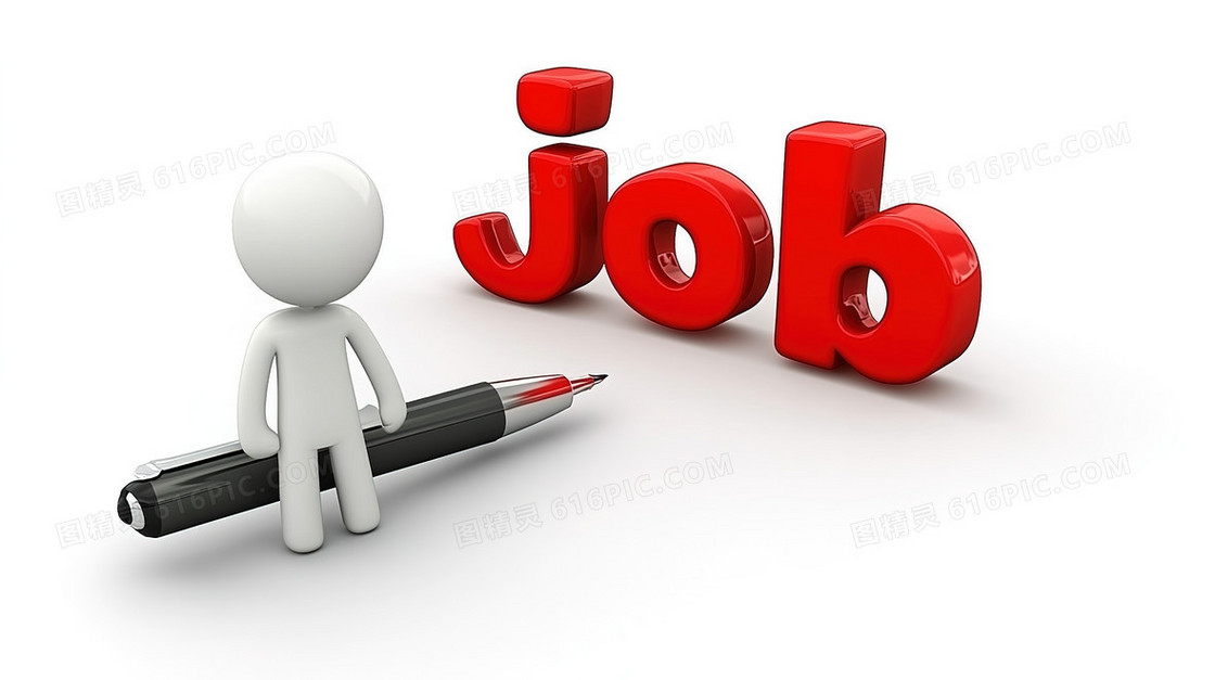 3D风格JOB字母背景