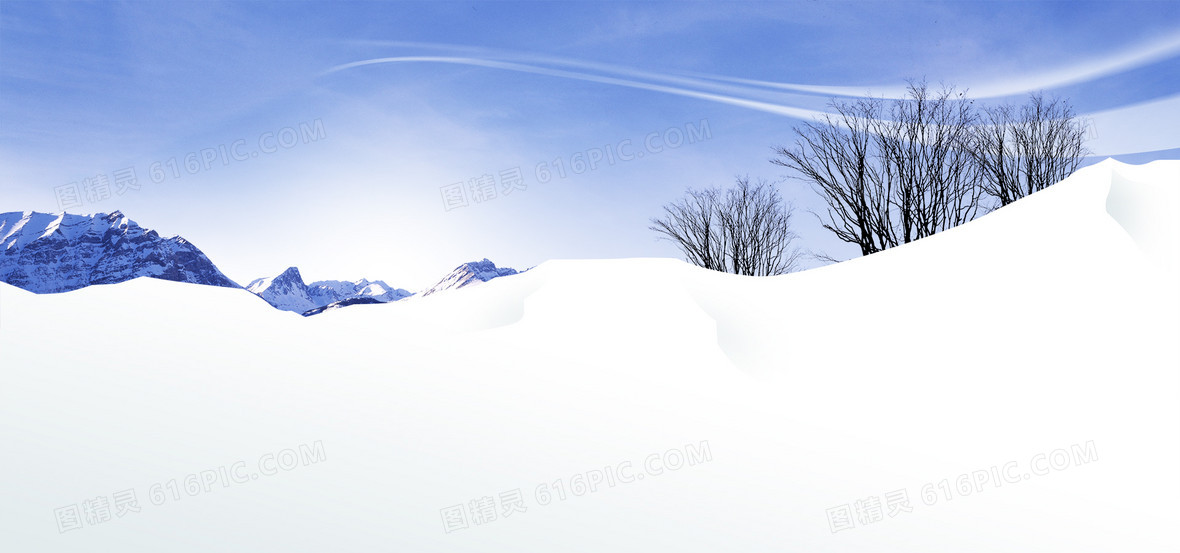 冬天滑雪雪山图片