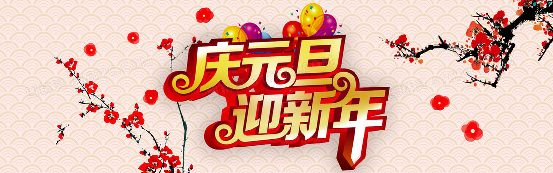 庆元旦迎新年年货海报
