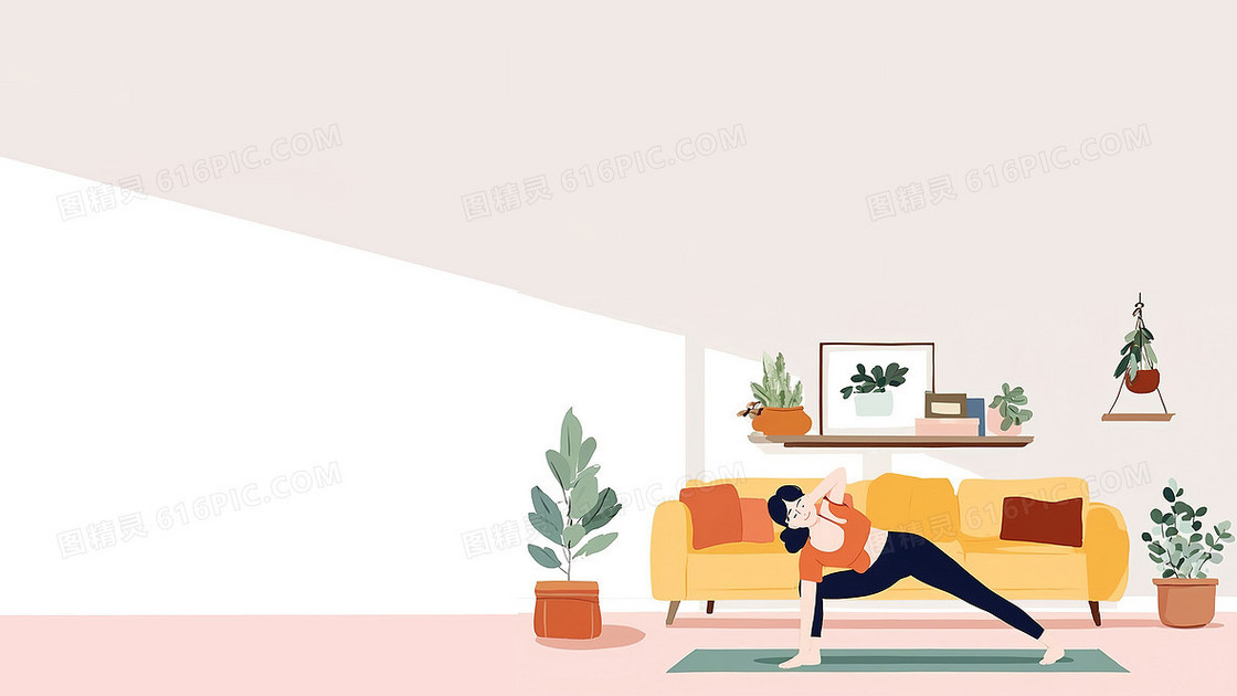体育健身插画背景