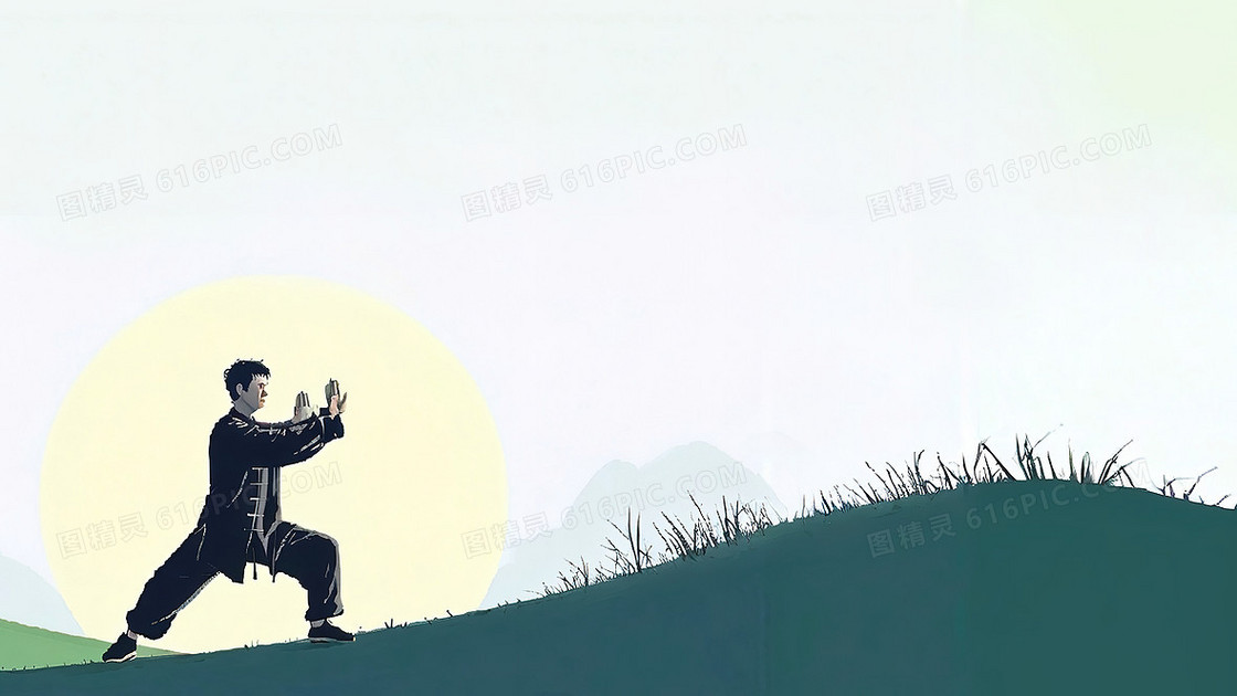 体育健身插画背景
