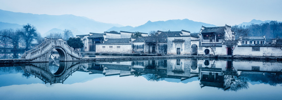 徽派建筑背景图