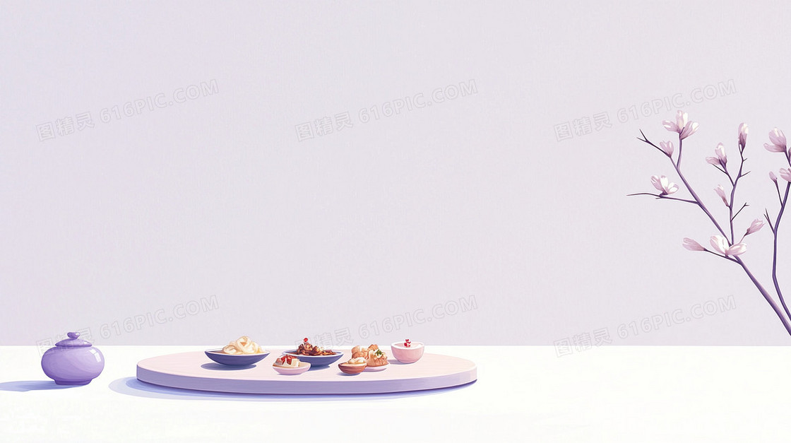 简约桌面食物创意背景