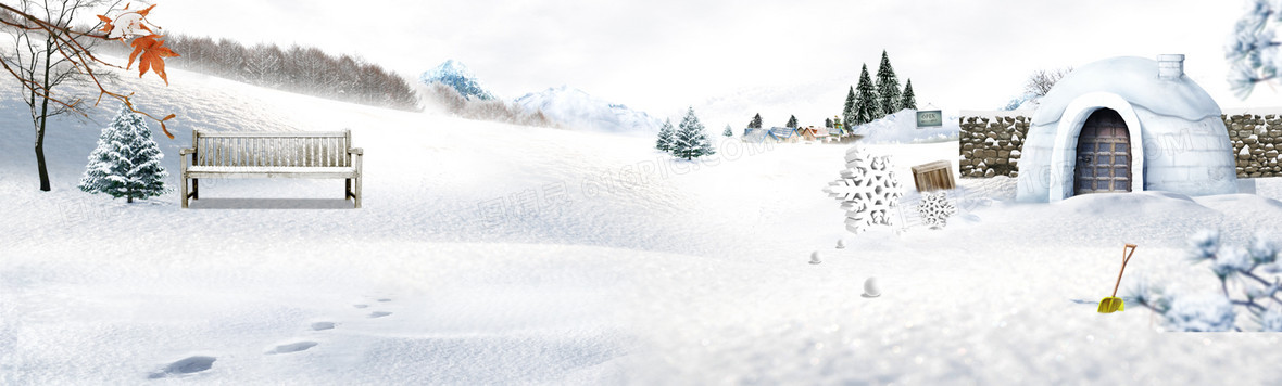 冬季雪景背景