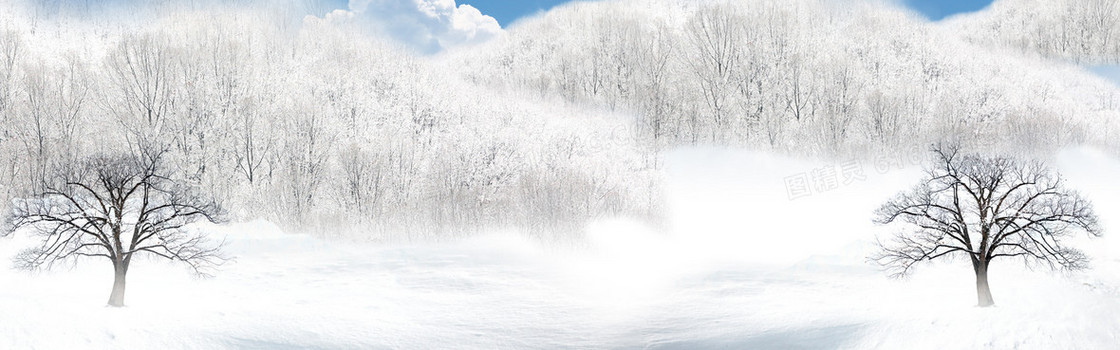 冬天 雪地 背景图