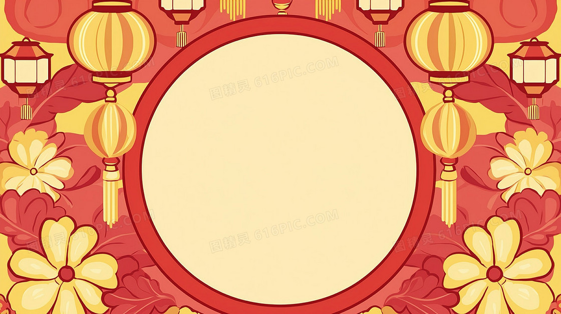 中国风留白边框背景