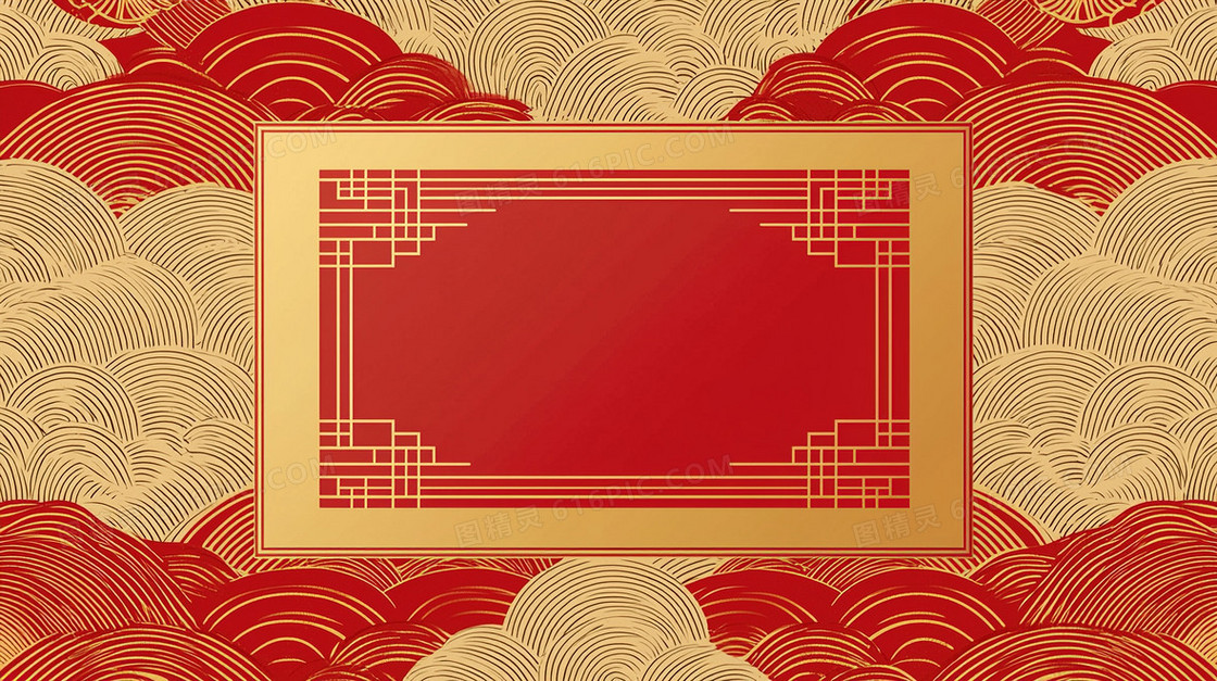 古风纹理边框背景