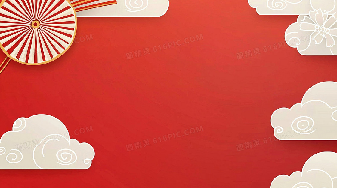 中国风简约边框背景