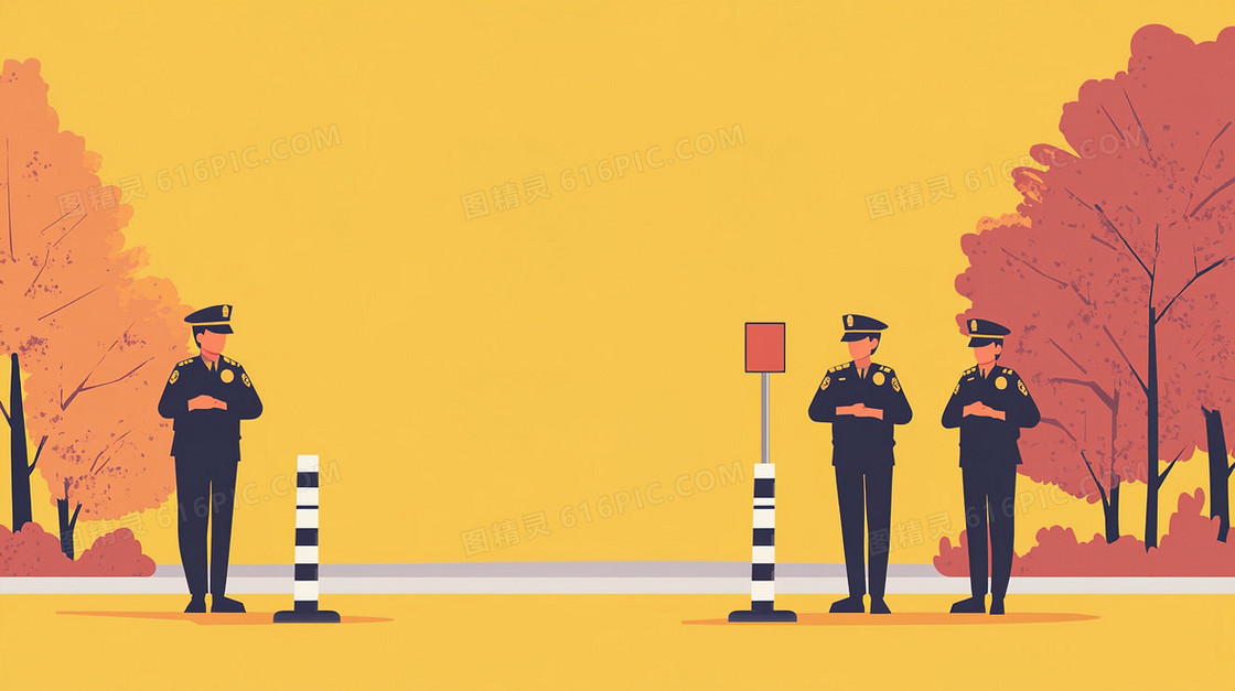 职业人物交警背景