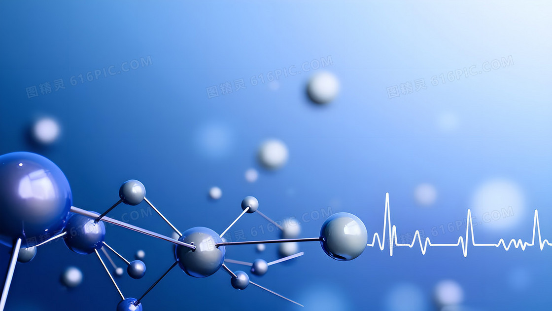 医疗科技分子结构背景
